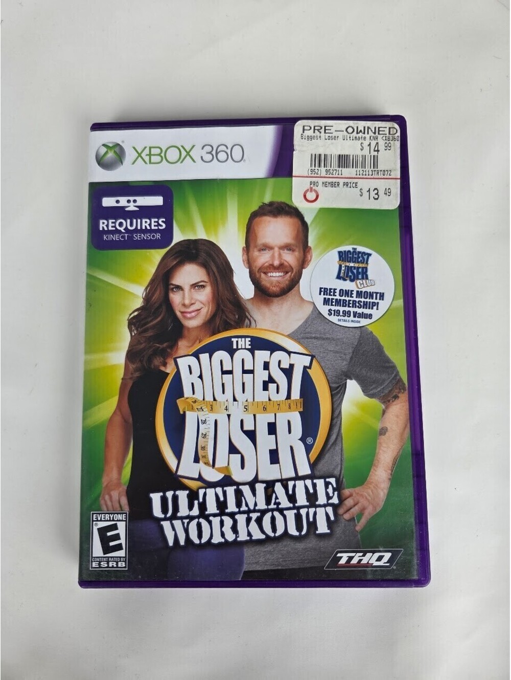 The Biggest Loser Ultimate Workout Xbox 360 Kinect Game 2010 Fitness Health